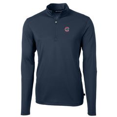 Chicago Cubs Cutter & Buck Big & Tall Virtue Eco Pique Quarter-Zip Pullover Jacket | MLB Outlet