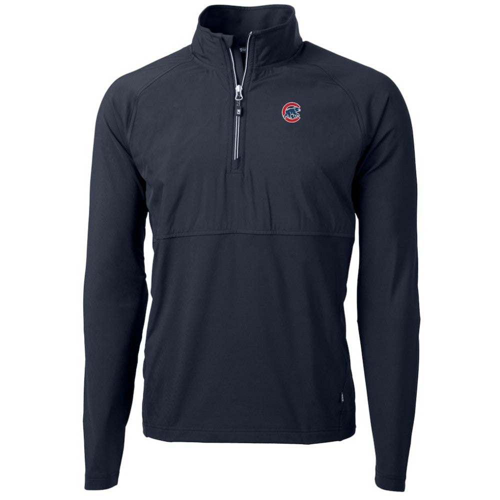 Chicago Cubs Cutter & Buck Adapt Eco Knit Hybrid Recycled Quarter-Zip Pullover Jacket | MLB On Sale