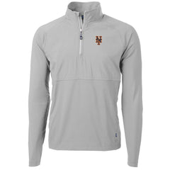 New York Mets Cutter & Buck Adapt Eco Knit Hybrid Recycled Quarter-Zip Pullover Jacket | MLB New