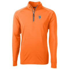 New York Mets Cutter & Buck Adapt Eco Knit Stretch Recycled Quarter-Zip Pullover Jacket | MLB On Sale