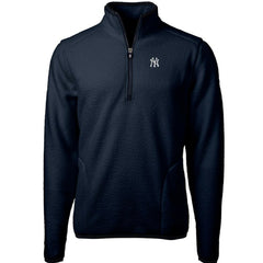 New York Yankees Cutter & Buck Cascade Eco Sherpa Fleece Quarter-Zip Pullover Jacket | MLB Sale