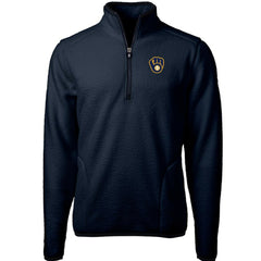 Milwaukee Brewers Cutter & Buck Cascade Eco Sherpa Fleece Quarter-Zip Pullover Jacket | MLB Online