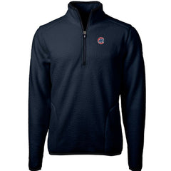 Chicago Cubs Cutter & Buck Cascade Eco Sherpa Fleece Quarter-Zip Pullover Jacket | MLB New