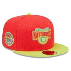 Washington Nationals New Era 2008 Inaugural Season Lava Highlighter Combo 59FIFTY Fitted Hat | MLB Discount