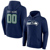 Seattle Seahawks Team Authentic Personalized Name & Number Pullover Hoodie