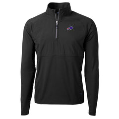 Buffalo Bills Cutter & Buck Adapt Eco Knit Hybrid Recycled Quarter-Zip Raglan Jacket