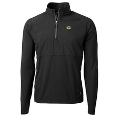 Green Bay Packers Cutter & Buck Adapt Eco Knit Hybrid Recycled Quarter-Zip Raglan Jacket