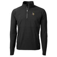 Minnesota Vikings Cutter & Buck Adapt Eco Knit Hybrid Recycled Quarter-Zip Raglan Jacket
