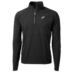 Philadelphia Eagles Cutter & Buck Adapt Eco Knit Hybrid Recycled Quarter-Zip Raglan Jacket