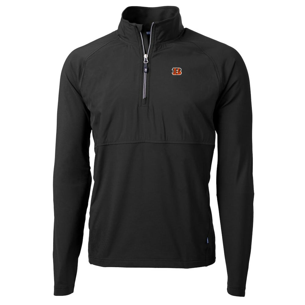 Cincinnati Bengals Cutter & Buck Adapt Eco Knit Hybrid Recycled Quarter-Zip Raglan Jacket