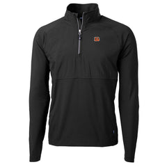 Cincinnati Bengals Cutter & Buck Adapt Eco Knit Hybrid Recycled Quarter-Zip Raglan Jacket