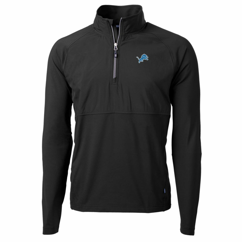 Detroit Lions Cutter & Buck Adapt Eco Knit Hybrid Recycled Quarter-Zip Raglan Jacket
