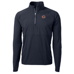 Chicago Bears Cutter & Buck Adapt Eco Knit Hybrid Recycled Quarter-Zip Raglan Jacket