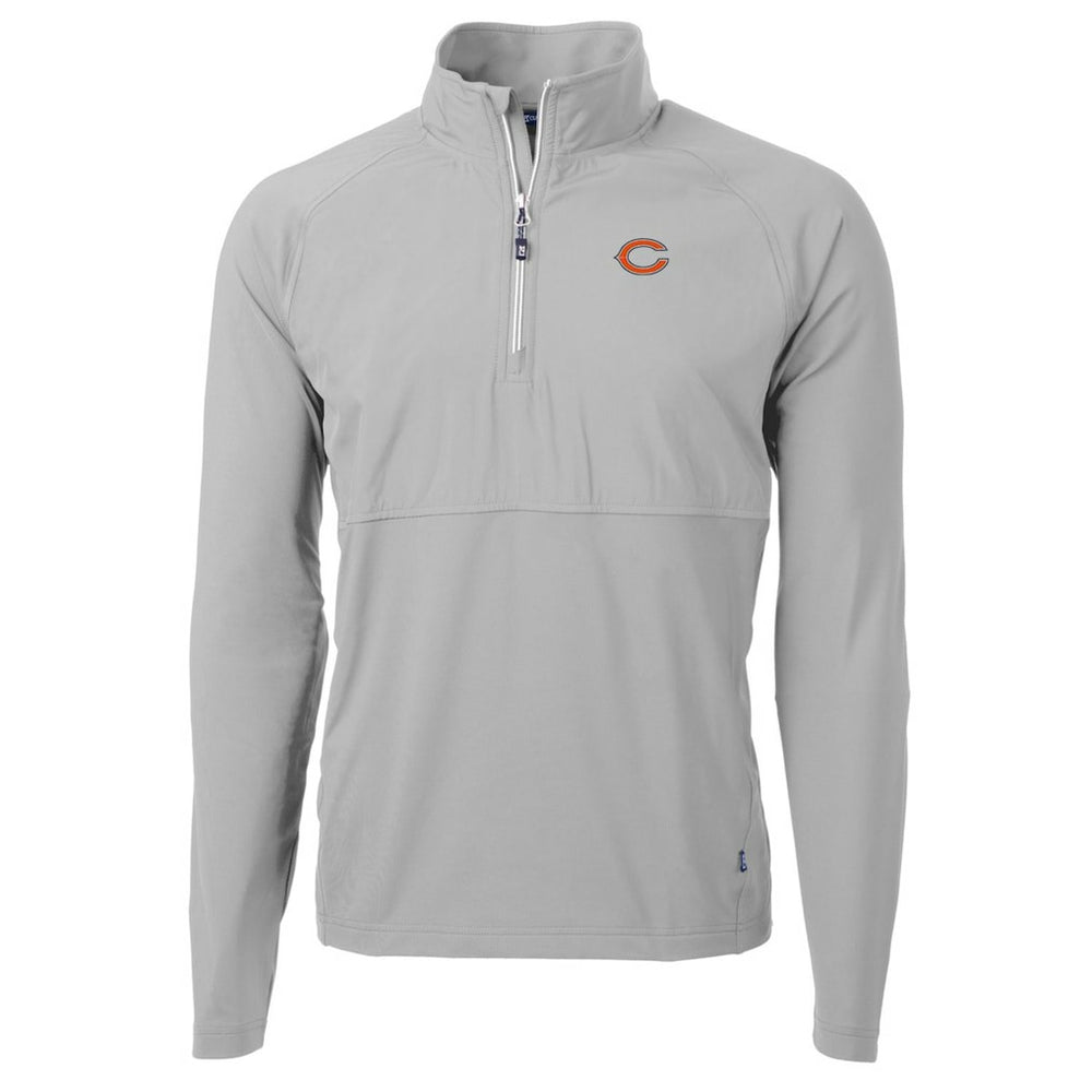 Chicago Bears Cutter & Buck Adapt Eco Knit Hybrid Recycled Quarter-Zip Raglan Jacket