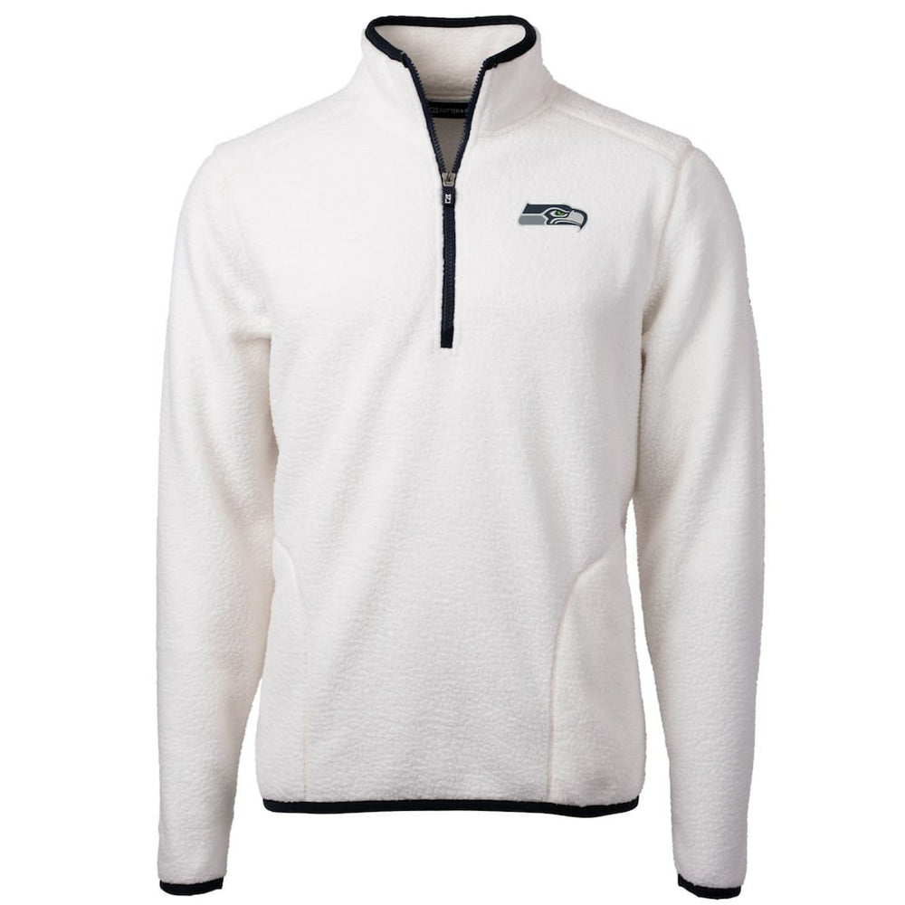 Seattle Seahawks Cutter & Buck Cascade Eco Sherpa Fleece Quarter-Zip Pullover Jacket