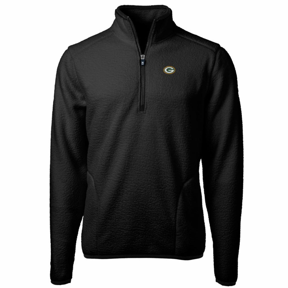 Green Bay Packers Cutter & Buck Big & Tall Cascade Eco Sherpa Fleece Quarter-Zip Pullover Jacket