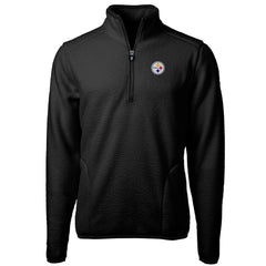 Pittsburgh Steelers Cutter & Buck Big & Tall Cascade Eco Sherpa Fleece Quarter-Zip Pullover Jacket
