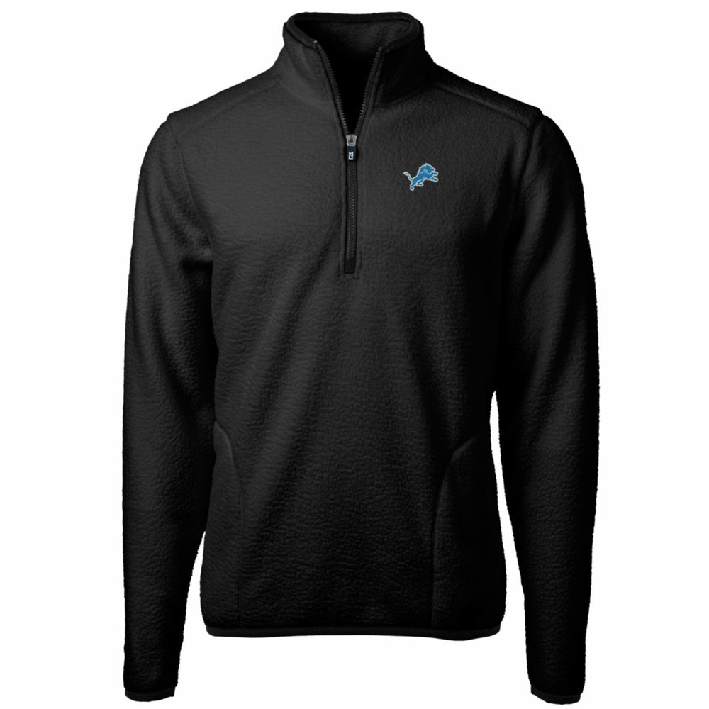 Detroit Lions Cutter & Buck Big & Tall Cascade Eco Sherpa Fleece Quarter-Zip Pullover Jacket
