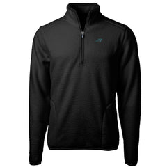 Carolina Panthers Cutter & Buck Big & Tall Cascade Eco Sherpa Fleece Quarter-Zip Pullover Jacket