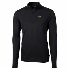Green Bay Packers Cutter & Buck Big & Tall Virtue Eco Pique Quarter-Zip Pullover Jacket