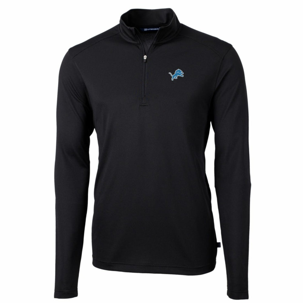 Detroit Lions Cutter & Buck Big & Tall Virtue Eco Pique Quarter-Zip Pullover Jacket