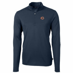 Chicago Bears Cutter & Buck Big & Tall Virtue Eco Pique Quarter-Zip Pullover Jacket