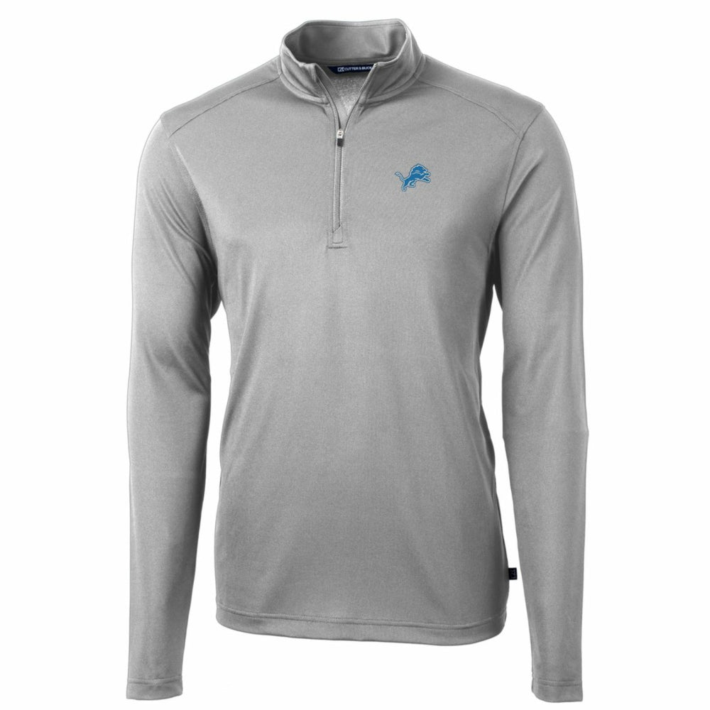 Detroit Lions Cutter & Buck Big & Tall Virtue Eco Pique Quarter-Zip Pullover Jacket
