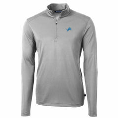 Detroit Lions Cutter & Buck Big & Tall Virtue Eco Pique Quarter-Zip Pullover Jacket