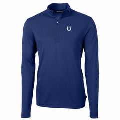 Indianapolis Colts Cutter & Buck Big & Tall Virtue Eco Pique Quarter-Zip Pullover Jacket