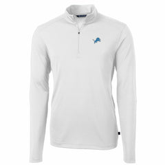 Detroit Lions Cutter & Buck Big & Tall Virtue Eco Pique Quarter-Zip Pullover Jacket