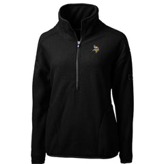 Minnesota Vikings Cutter & Buck Women's Cascade Eco Sherpa Fleece Half-Zip Pullover Jacket