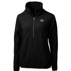 San Francisco 49ers Cutter & Buck Women's Cascade Eco Sherpa Fleece Half-Zip Pullover Jacket