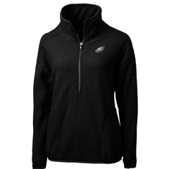 Philadelphia Eagles Cutter & Buck Women's Cascade Eco Sherpa Fleece Half-Zip Pullover Jacket