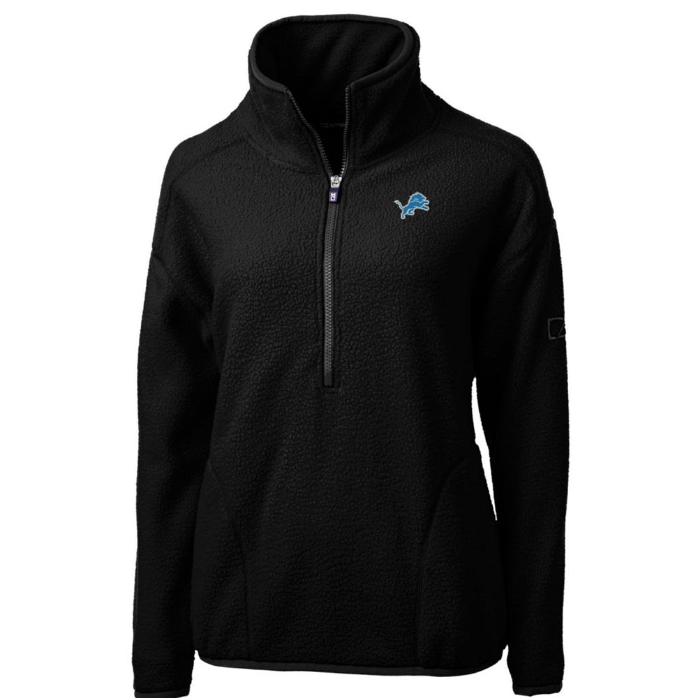 Detroit Lions Cutter & Buck Women's Cascade Eco Sherpa Fleece Half-Zip Pullover Jacket