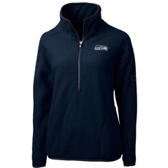 Seattle Seahawks Cutter & Buck Women's Cascade Eco Sherpa Fleece Half-Zip Pullover Jacket