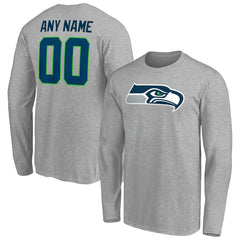 Seattle Seahawks Team Authentic Custom Long Sleeve T-Shirt