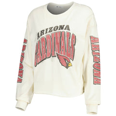 Arizona Cardinals 47 brand '47 Women's Brush Back Parkway Cropped Lightweight Long Sleeve T-Shirt