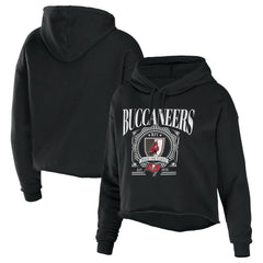 Tampa Bay Buccaneers WEAR by Erin Andrews Women's Cropped Sponge Fleece Pullover Hoodie