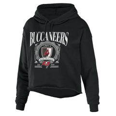 Tampa Bay Buccaneers WEAR by Erin Andrews Women's Cropped Sponge Fleece Pullover Hoodie