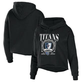 Tennessee Titans WEAR by Erin Andrews Women's Cropped Sponge Fleece Pullover Hoodie