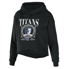 Tennessee Titans WEAR by Erin Andrews Women's Cropped Sponge Fleece Pullover Hoodie