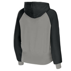 Las Vegas Raiders WEAR by Erin Andrews Women's Colorblock Lightweight Full-Zip Hoodie