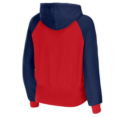 New England Patriots WEAR by Erin Andrews Women's Colorblock Lightweight Full-Zip Hoodie