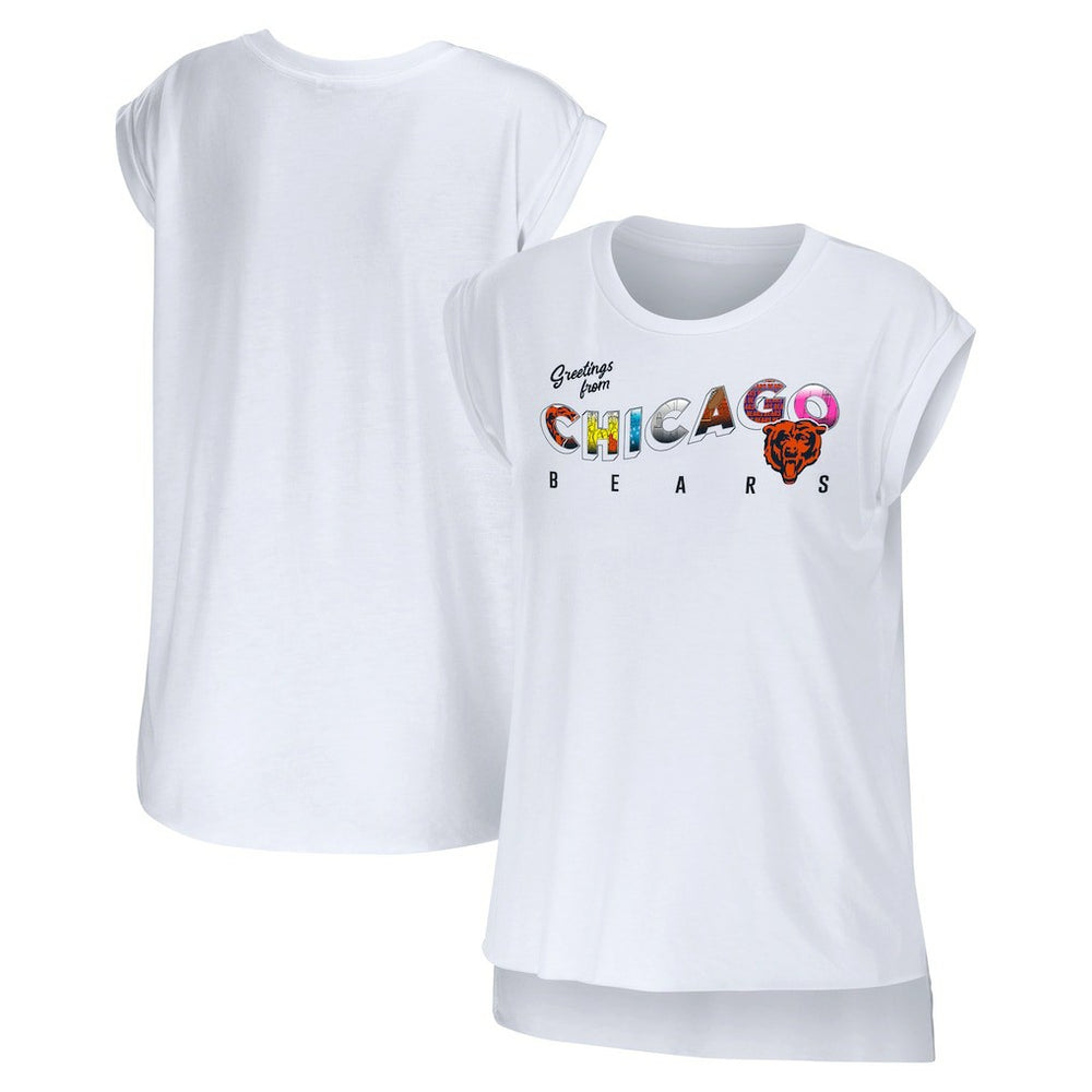 Chicago Bears WEAR by Erin Andrews Women's Greetings From Muscle T-Shirt