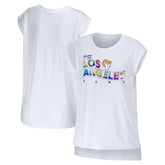 Los Angeles Rams WEAR by Erin Andrews Women's Greetings From Muscle T-Shirt