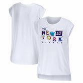 New York Giants WEAR by Erin Andrews Women's Greetings From Muscle T-Shirt