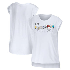 Pittsburgh Steelers WEAR by Erin Andrews Women's Greetings From Muscle T-Shirt