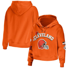 Cleveland Browns WEAR by Erin Andrews Women's Modest Cropped Pullover Hoodie