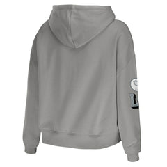Las Vegas Raiders WEAR by Erin Andrews Women's Modest Cropped Pullover Hoodie