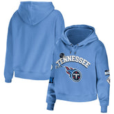 Tennessee Titans WEAR by Erin Andrews Women's Modest Cropped Pullover Hoodie